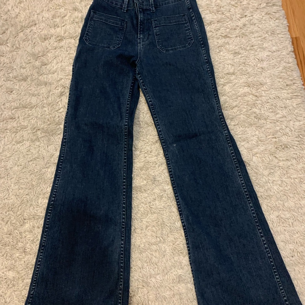 J Brand Dark Blue Flare Jeans